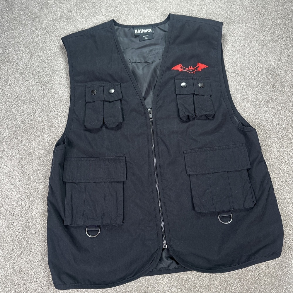 DC Comics The Batman Utility Vest Small Tactical Black Workwear Gothic Superman‎